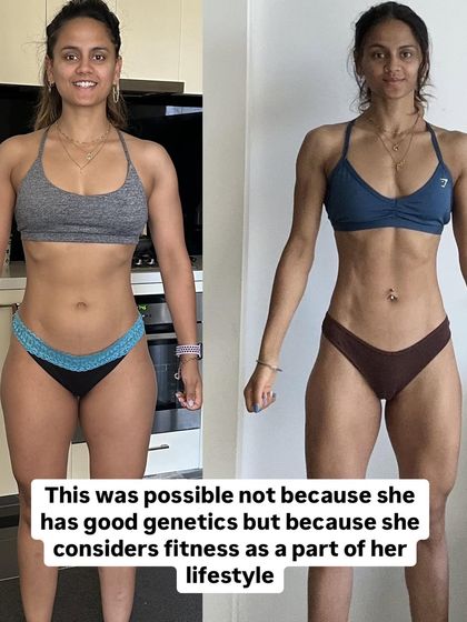 This transformation was possible not because of good genetics, but because the client adopted fitness as a permanent part of her lifestyle.