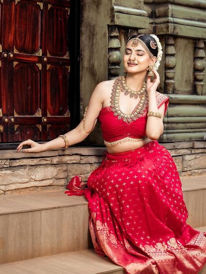 Thesparklebox - Occasion Wear Jewellery Rental Vibrant Kempu & Antique Sets photo 55