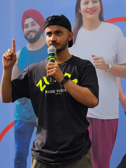 Leading a session is about more than just dance steps. It's about connection, motivation, and creating a positive mindset. Here I am at the Narayana Health event, guiding the participants and setting the tone for a day of healthy activity.