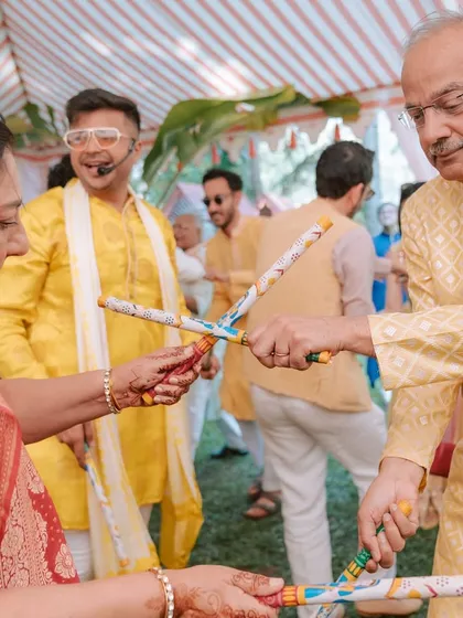 Even the elders couldn't resist joining in on the Dandiya fun. My goal is to make sure every single guest feels included and has a great time.