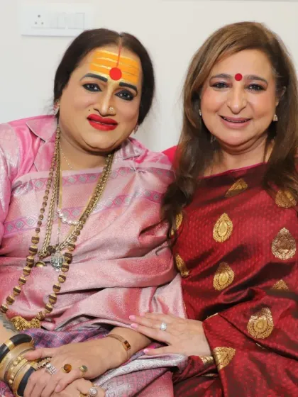 A cherished photo with Laxmi Narayan Tripathi ji at our clinic opening. Her support and guidance have been invaluable to our journey.
