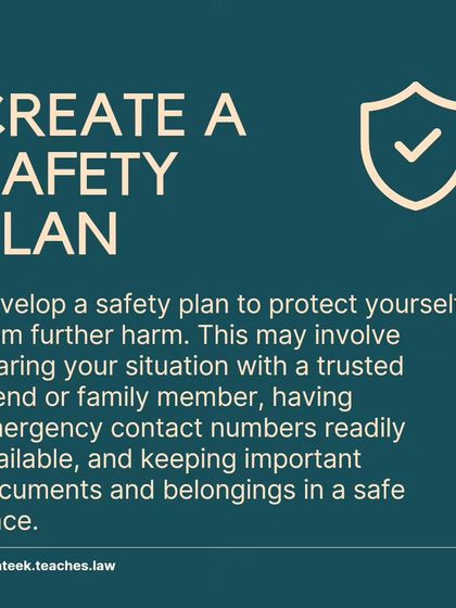 A safety plan is a practical strategy to protect yourself. I can help you develop a plan that includes emergency contacts and securing important documents.