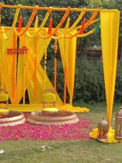 Hari Om Events - Wedding Decoration Vibrant Haldi & Mehandi Setups photo 3