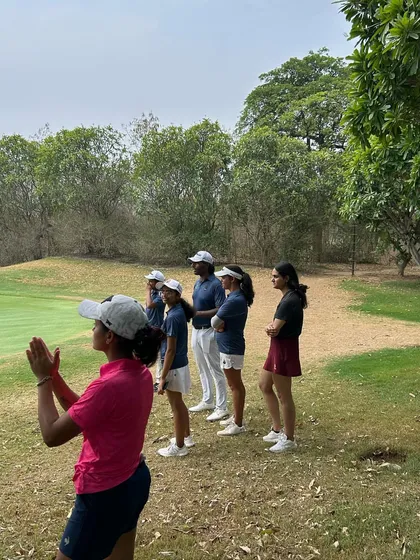 Observing my players during our inaugural Arjun Malik Golf Invitational. This event gives them a taste of real tournament pressure in a supportive team environment.