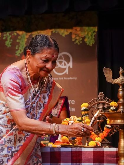 The lamp lighting ceremony at Antaranga, graced by the legendary Padmashree Darshana Jhaveri. It was an honor to have her inaugurate our festival.