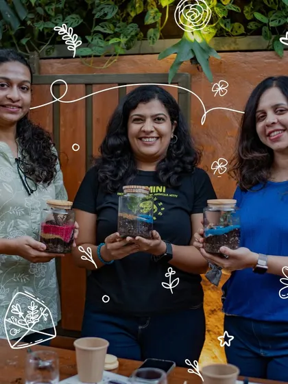 The best moments are the ones we create and share. Here, our guests proudly display the miniature ecosystems they built during a terrarium making workshop. Join us to get your hands dirty and leave with a living piece of art and a wonderful memory.