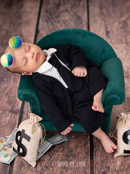 Even a boss needs his beauty sleep. This photo shows that even in a fun, themed shoot, we can still capture those peaceful, sleepy moments.