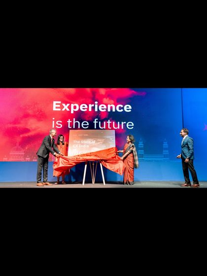 The unveiling ceremony at 'The State of CX India 2025'. We manage all reveal moments, ensuring they are impactful and perfectly timed.