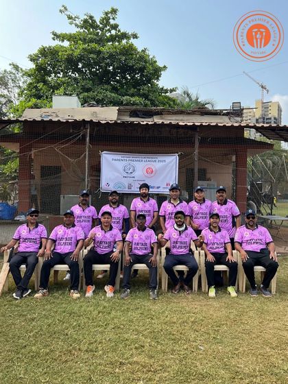 A proud men's team in purple jerseys poses for their official team photograph at the PPL.