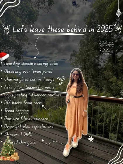 As we step into a new year, let's leave behind harmful skincare habits like chasing glass skin in 7 days, copy-pasting influencer routines, and having unrealistic expectations.