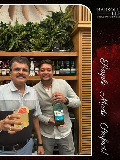 A proud participant with our mixologist and his custom-made Singleton cocktail. Our workshops are designed to be fun, interactive, and rewarding.