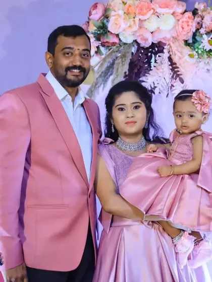 This is what makes our work so rewarding. A happy family posing for a picture at their daughter's first birthday party. We handle all the stress of event planning so you can enjoy these precious moments.