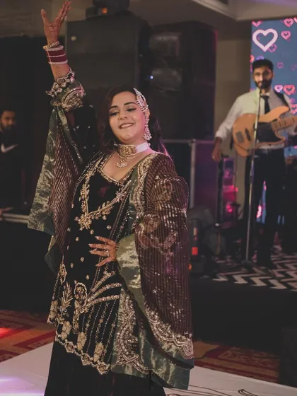 Pure joy on the dance floor. This reception outfit was not just beautiful but also comfortable, proving you don't have to sacrifice style for comfort on your big day.