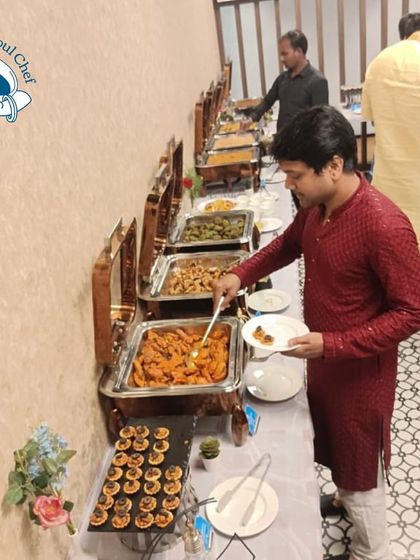 A guest enjoying the extensive buffet spread at the Blis Global Diwali lunch. The menu featured a mix of traditional Indian dishes and modern favorites to cater to all tastes.