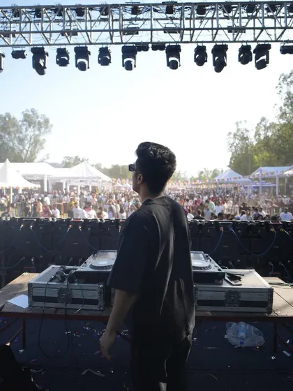 Overlooking the massive crowd at Sunburn. Moments like these are a reminder of how powerful music is in bringing people together.