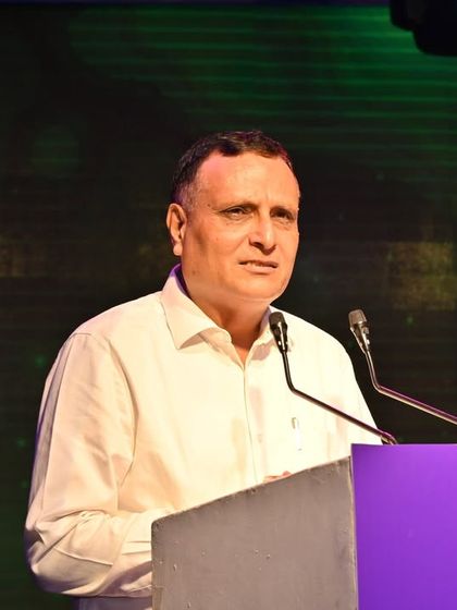 Shri Rajendra Singh Khichar, Joint Director of the Agriculture Department of Rajasthan, speaking at our 'Udgosh 2.0' event.