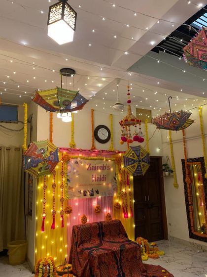 The Trendy Party - Wedding & Pre-Wedding Event Decoration Vibrant Haldi & Mehendi Setups photo 14