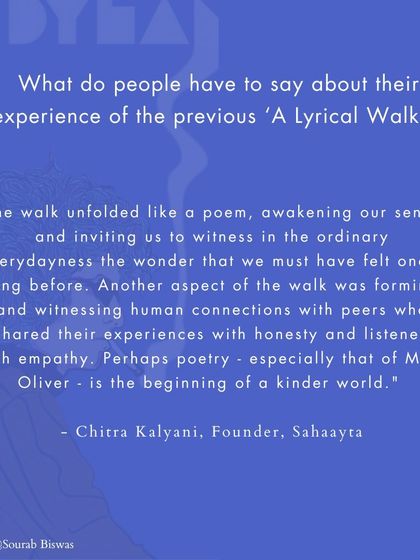These are more reflections from people who have joined my walks. Their words speak to the soul-nourishing, meditative, and connecting power of blending poetry with nature. I am so grateful for their willingness to share their experiences.