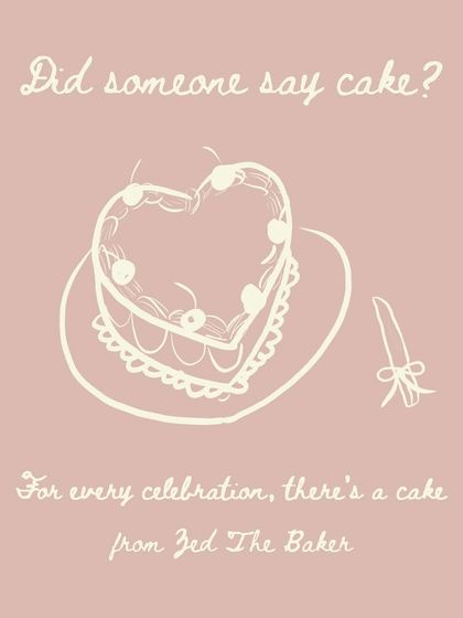 An illustration that captures the essence of my brand: for every celebration, there's a cake from Zed The Baker.