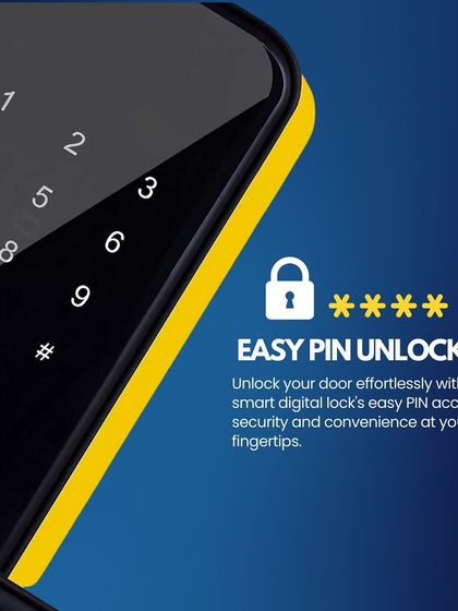 The numeric keypad on this smart digital lock offers a simple and reliable way to secure your home. I can program a unique PIN for your family, providing convenient keyless access without needing a phone or fingerprint.
