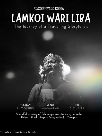 A monthly event announcement featuring the 'Lamkoi Wari Liba' concert. We curate a diverse calendar to ensure there's always something new and exciting for our community to experience.