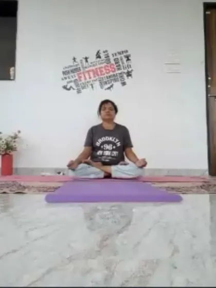 A student sits in a comfortable meditative posture during our online class. We always encourage finding a position that allows for a straight spine and a calm mind.