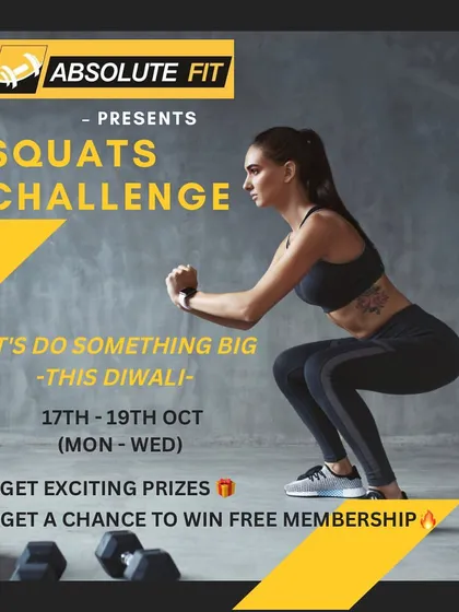 Let's do something big this Diwali. Announcing our Squats Challenge with a chance to win a free membership.