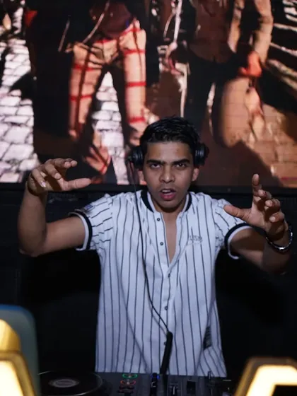 Getting hyped behind the decks in Goa.