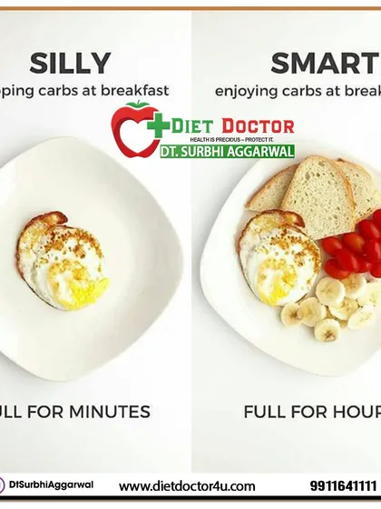 A smart breakfast includes carbohydrates for energy. Skipping carbs might leave you hungry in minutes, while a balanced plate with eggs, toast, and fruit will keep you full for hours.