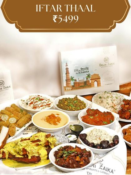 An overview of our Iftar Thaal and other meal boxes. This image shows the variety of options available to make your Ramadan feast memorable.