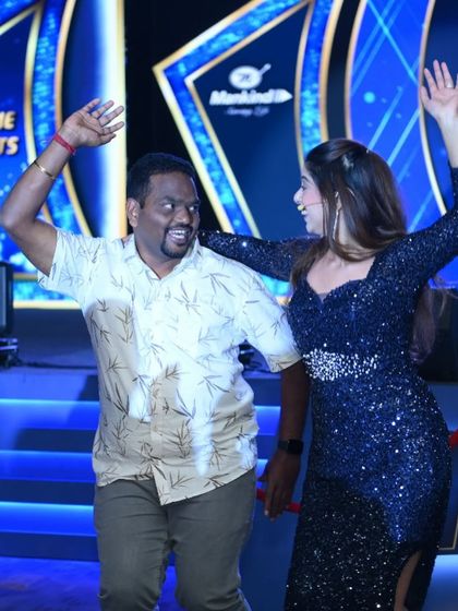 A joyful dance with an audience member at the Mankind Pharma family day. These are the moments that create a true family feel.