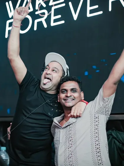 The energy between me and my percussionist is electric. This is what the Tribal Brothers act is all about, a shared passion for music that gets the whole room hyped up and pointing to the sky.