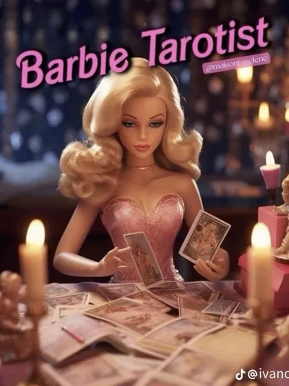 Even Barbie can be a tarot reader! This fun image shows that mysticism and self-discovery can be found everywhere. Just like Barbie has many roles, the tarot archetypes show us the many facets of ourselves we can explore.
