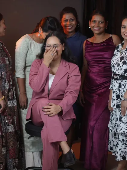 A fun, candid moment with my students. We work hard, but we also have a lot of fun in the process.