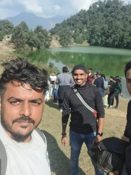 The crew taking a break near Deoria Tal. It's all about the journey and the people you share it with.