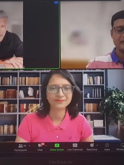 Another view of the Zoom launch with Milind Soman, a moment of immense gratitude for me.