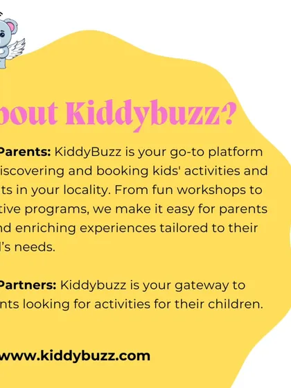What is Kiddybuzz? This graphic explains our dual purpose: a go-to platform for parents to discover and book activities, and a gateway for partners to reach those parents.