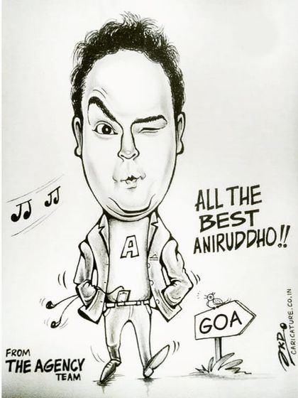 A fun farewell gift for a friend heading off to Goa. These caricatures are perfect for capturing the excitement of a trip or a new adventure.