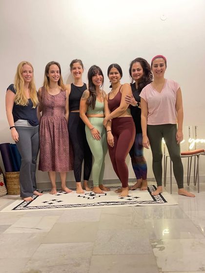 The wonderful group from a recent breathwork workshop. It's always a joy to see new and familiar faces coming together to heal, share, and support one another.