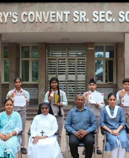 Students and faculty of St. Mary's Convent School with their robotics awards. Our partnerships with schools are crucial in promoting STEM education at the grassroots level.