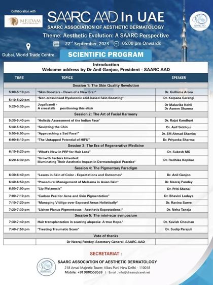 I was delighted to be invited as a speaker and panelist for the Meidam Conference in Dubai. I spoke on the latest in regenerative medicine and the role of growth factors.