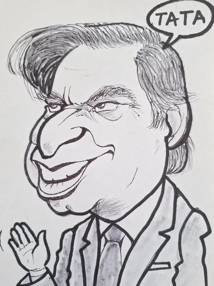 A tribute caricature I drew for the industrialist and philanthropist, Ratan Tata. A true gentleman and an inspiration to millions.