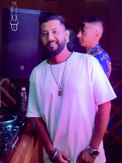 A calm and confident pose. I'm always observing the crowd and feeling the energy.