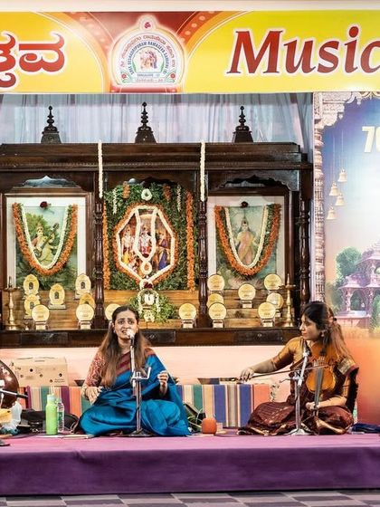 A traditional Carnatic concert during the Ramotsava music festival. Performing in such a sacred and culturally rich environment is always a deeply fulfilling experience.