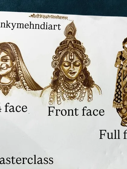 My Figure Magic Masterclass covers everything you need to become a pro. We will practice different face angles like the 3/4 face and front face, and learn to draw full figures with grace. This is a glimpse of the detailed curriculum we will cover together.