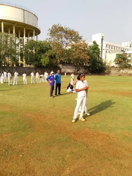 The girls' trials in full swing, with a large turnout of aspiring cricketers. The future of women's cricket is bright.