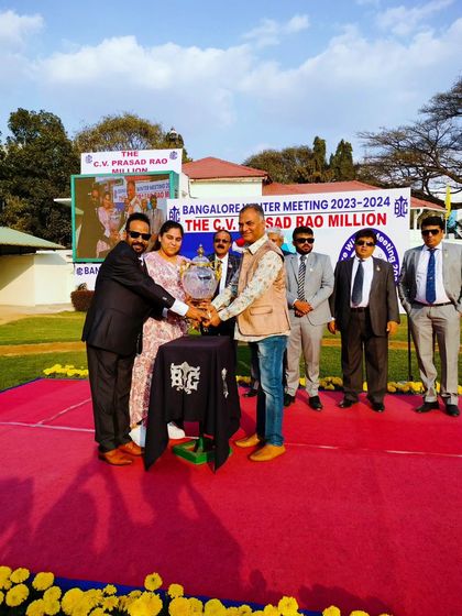 A moment from the C.V. Prasad Rao Million ceremony.