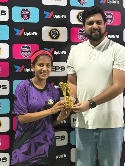 Our U15 girls receiving their awards after winning the KEPS futsal tournament, showcasing their versatility across different formats of the game.