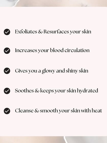 A summary of what the Fire & Ice Facial does for your skin: exfoliates, increases circulation, imparts a glow, soothes, hydrates, and cleanses. It's a comprehensive treatment for instant renewal.