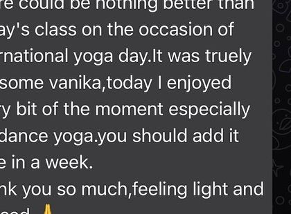 "Feeling light and blessed." This is the ultimate goal of our practice, to leave you feeling physically and mentally refreshed and positive.